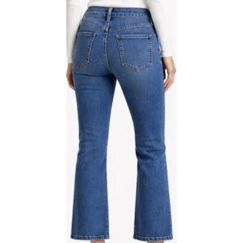 NWOT J.Crew Women’s Medium Wash Mid Rise Flare Crop Jeans - 29